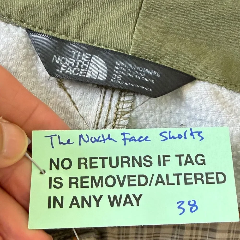 North Face Shorts Mens 38 Plaid Chino Shorts Lightweight Quick Dry Pockets